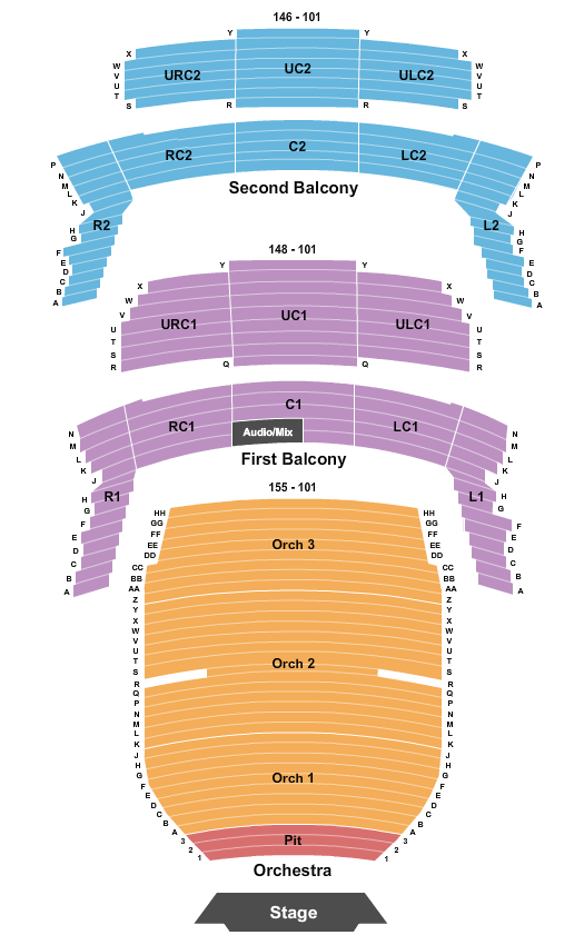 Bass Concert Hall Hadestown Seating Chart